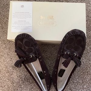 Brown Coach Moccasins